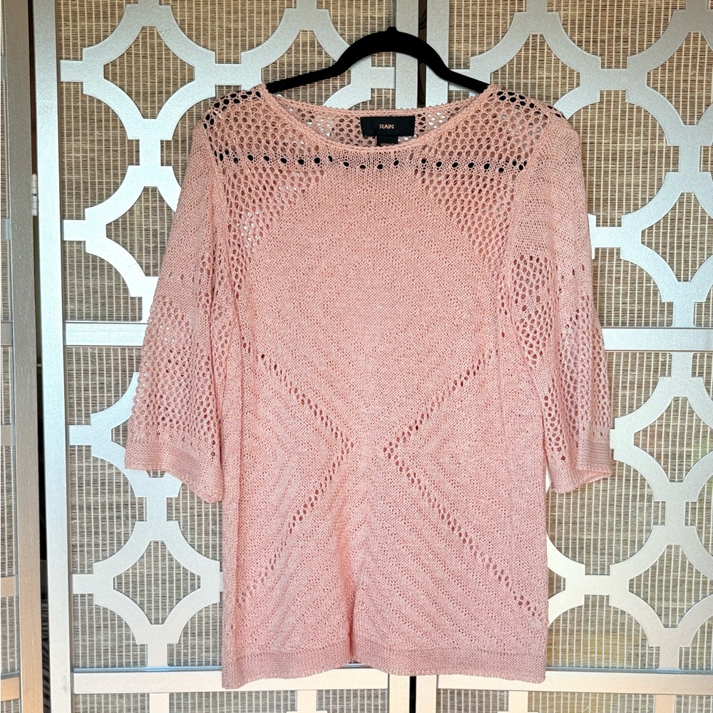 Elegant Pink Knit Blouse